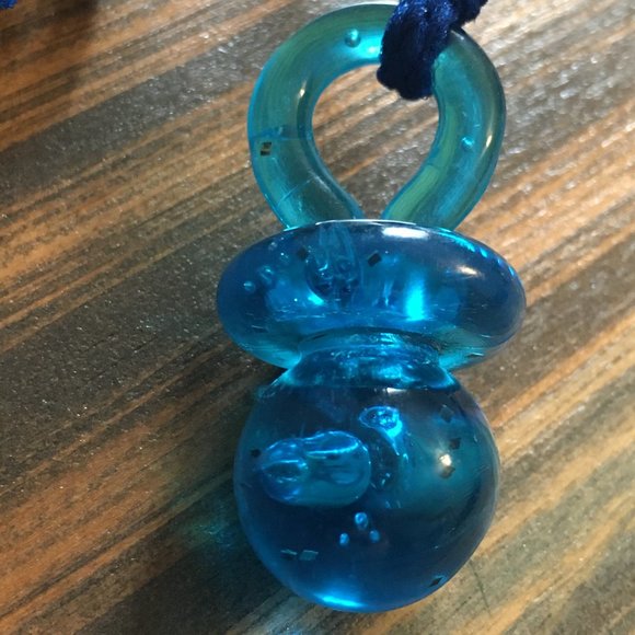 BUNDLE BONUS: Vintage 90s Pacifier Necklace, Blue | Good - Picture 4 of 6